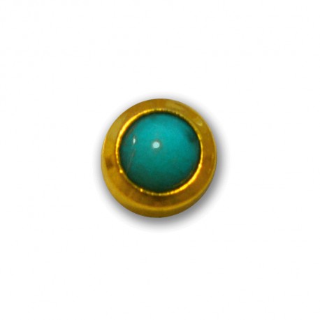 PENDIENTES DE PERFORAR PERLA TURQUESA