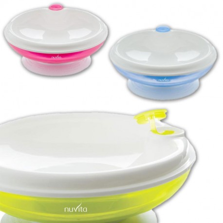 PLATO TÉRMICO CON VENTOSA NUVITA, 3 COLORES