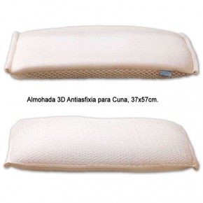 ALMOHADA 3D ANTIASFIXIA PARA CUNA NUVITA, 37x57cm.