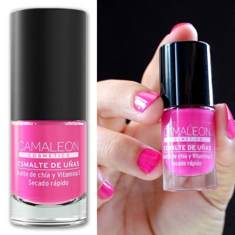 ESMALTE DE UÑAS ROSA LARGA DURACIÓN CAMALEÓN