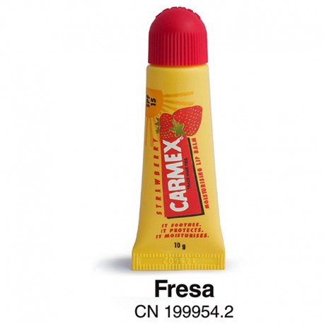 BÁLSAMO LABIAL TUBO CARMEX FRESA 10g.