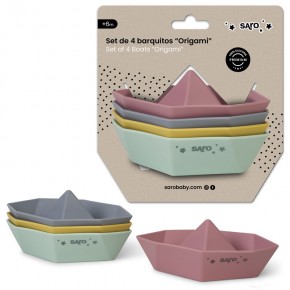 SET 4BARQUITOS SILICONA “ORIGAMI” SARO