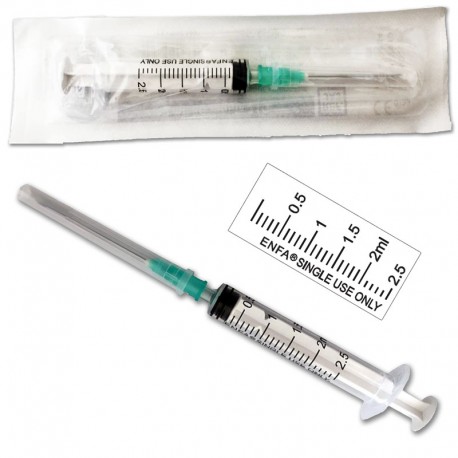 JERINGA CON AGUJA ENFA 2,50ml.