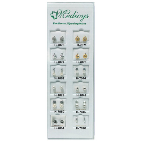 PENDIENTES HIPOALERG. MEDICYS H-7000, 12Mod.
