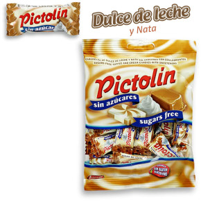 CARAMELOS SIN AZÚCAR PICTOLÍN DULCE DE LECHE