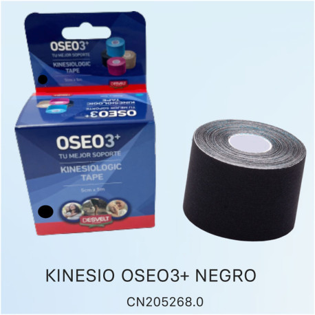 KINESIOLOGIC TAPE OSEO3+ NEGRO