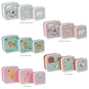 SET 3 CAJITAS DE ALMUERZO SARO 5Col.