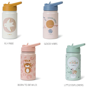 BOTELLA TÉRMICA 350ml. CON PAJITA SARO 4col