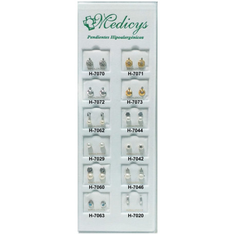 PENDIENTES HIPOALERG. MEDICYS H-7000, 12Mod.