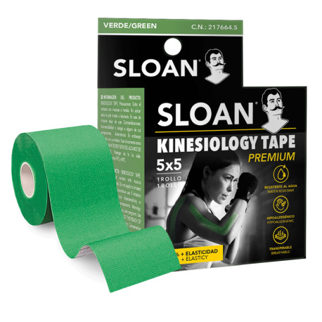 KINESIOLOGY TAPE SLOAN 5X5 CINTA VERDE