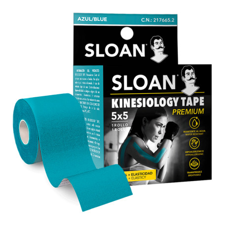 KINESIOLOGY TAPE SLOAN 5X5 CINTA AZUL