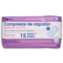 COMPRESAS ALGODÓN MINI FARMACONFORT PLUS 15uds.