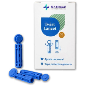 LANCETAS TWIST PARA GLUCÓMETRO I&A MEDICAL