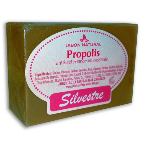 JABÓN NATURAL PROPÓLEO SILVESTRE, Antibacter. – Antioxidante 100g.