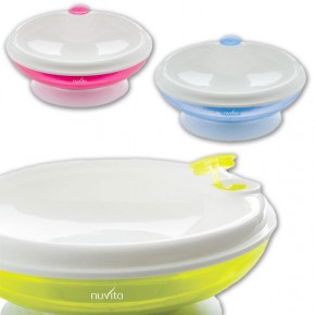 PLATO TÉRMICO CON VENTOSA NUVITA, 3 COLORES