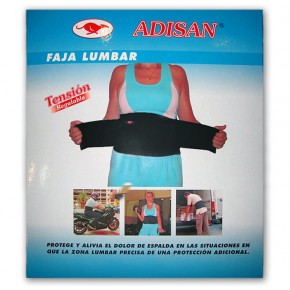 FAJA LUMBAR TENSIÓN REGULABLE ADISAN, Talla XL