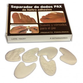 SEPARADOR DEDOS PAX T.1, 33x24x5mm. 8uds.