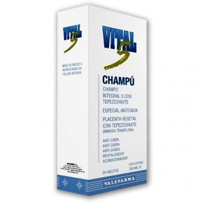 CHAMPÚ INTEGRAL VITAL-5 CON TEPEZCOHUITE, 250ml.