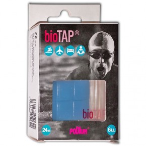 TAPONES SILICONA MOLD. AZUL SPORT PROT. OÍDOS BIOTAP, 6uds.