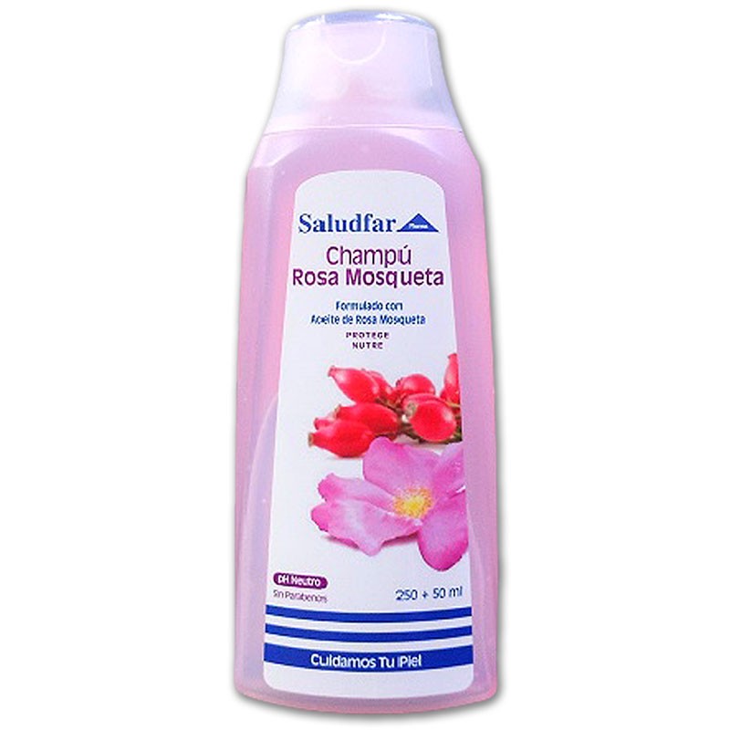 CHAMPÚ ROSA MOSQUETA SALUDFAR, 250+50ml. CN.190338.9