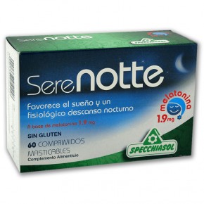 SERENOTTE MELATONINA, 60 Comp. Masticables 1,9mg.