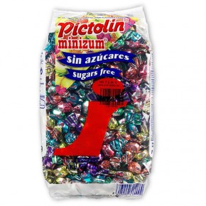 CARAMELOS PICTOLÍN-MINIZUM SIN AZÚCAR, 1Kg.