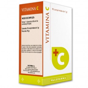 VITAMINA C VALEFARMA, 90 Comp. de 1g.