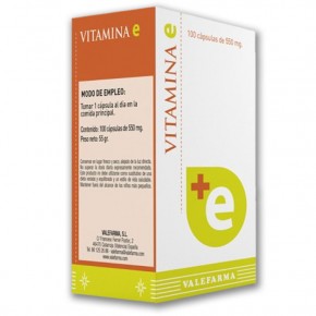 VITAMINA E VALEFARMA, 100 Cápsulas de 550mg.