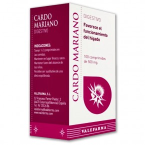 CARDO MARIANO VALEFARMA, AYUDA HÍGADO 100 Comp. 500mg.