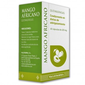 MANGO AFRICANO QUEMAGRASAS VALEFARMA, 60 Cáps. 620mg.