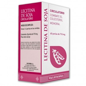 LECITINA DE SOJA CIRCULATORIO VALEFARMA, 60 Perlas 710mg.