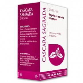 CASCARA SAGRADA DIGESTIVO VALEFARMA, 100 Comp. 500mg.