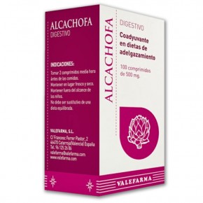 ALCACHOFA DIGESTIVO VALEFARMA, 100 Comp. 500mg.