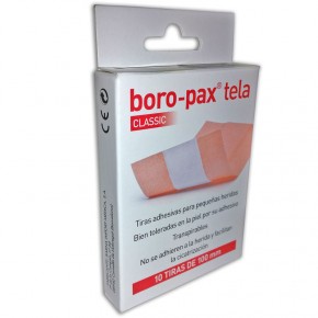 BORO-PAX TELA CLASSIC, 10 Tiras Adhesivas de 100mm.