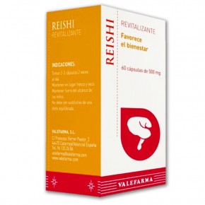 REISHI REVITALIZANTE VALEFARMA, 60 Cáps. 500mg.