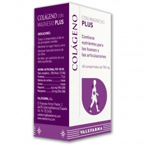 COLÁGENO CON MAGNESIO PLUS VALEFARMA, 60 Comp. 700mg.