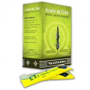 ACEITE DE CHIA 1000mg. OMEGA 3, 14 Sticks 10ml.