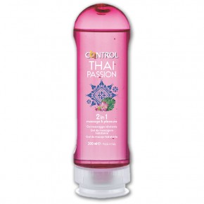 GEL CONTROL THAI PASSION 2 en 1, MASAJE y PLACER, 200ml.