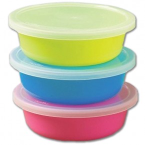 SET 3 BOLES CON TAPA PARA ALIMENTOS BEBÉ NUVITA 3Col.