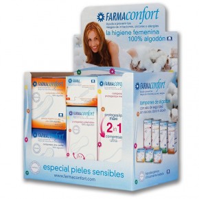 EXPOSITOR MINI-MOSTRADOR FARMACONFORT HIGIENE FEMENINA