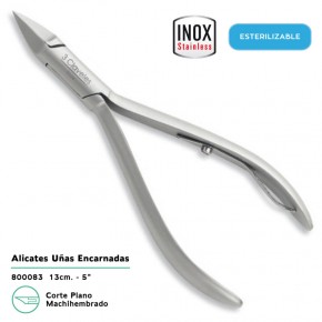 ALICATES UÑAS ENCARNADAS AC.INOX. C.PLANO 3CLAVELES