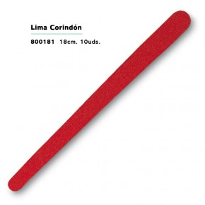 LIMAS UÑAS CORINDÓN 10ROJAS G.200/220 3CLAV.18cm