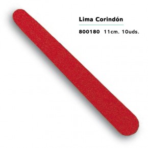 LIMAS UÑAS CORINDÓN 10ROJAS G.200/220 3CLAV.11cm