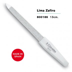 LIMA UÑAS ZAFIRO AC.CARBONO 3CLAV. 13cm