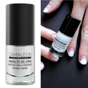 ESMALTE DE UÑAS BLANCO LARGA DURACIÓN CAMALEÓN