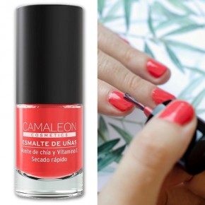 ESMALTE DE UÑAS CORAL LARGA DURACIÓN CAMALEÓN