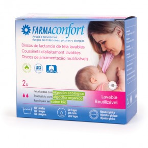 DISCOS DE LACTANCIA, TELA LAVABLE FARMACONFORT