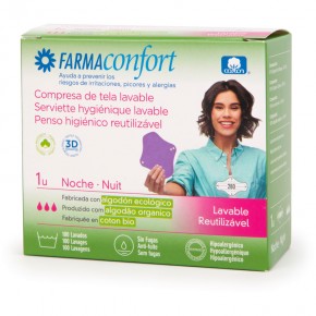 COMPRESA NOCHE CON ALAS, TELA LAVABLE FARMACONFORT