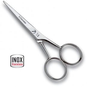 TIJERA BIGOTE RECTA INOX BARBER 3CLAV.11,5cm