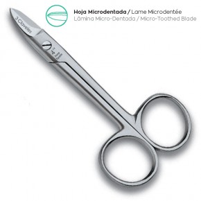 TIJERA UÑAS FUERTES MICROD. INOX 3CLAV.10cm